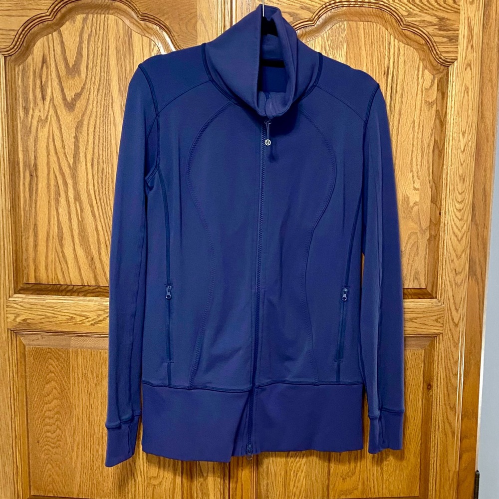 Lululemon Luon Define Jacket Women's Size 10 Blue Full Zip Athletic Yoga Track